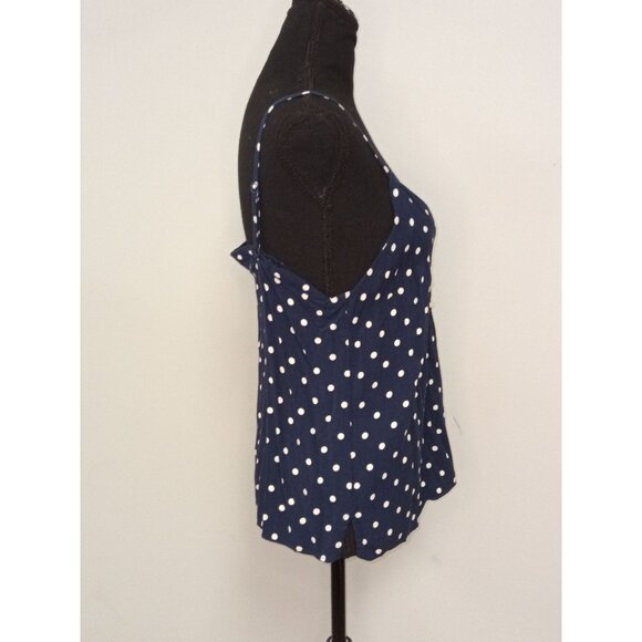 Old Navy Blue White Polka Dot Tank Top Size Medium - Picture 4 of 7